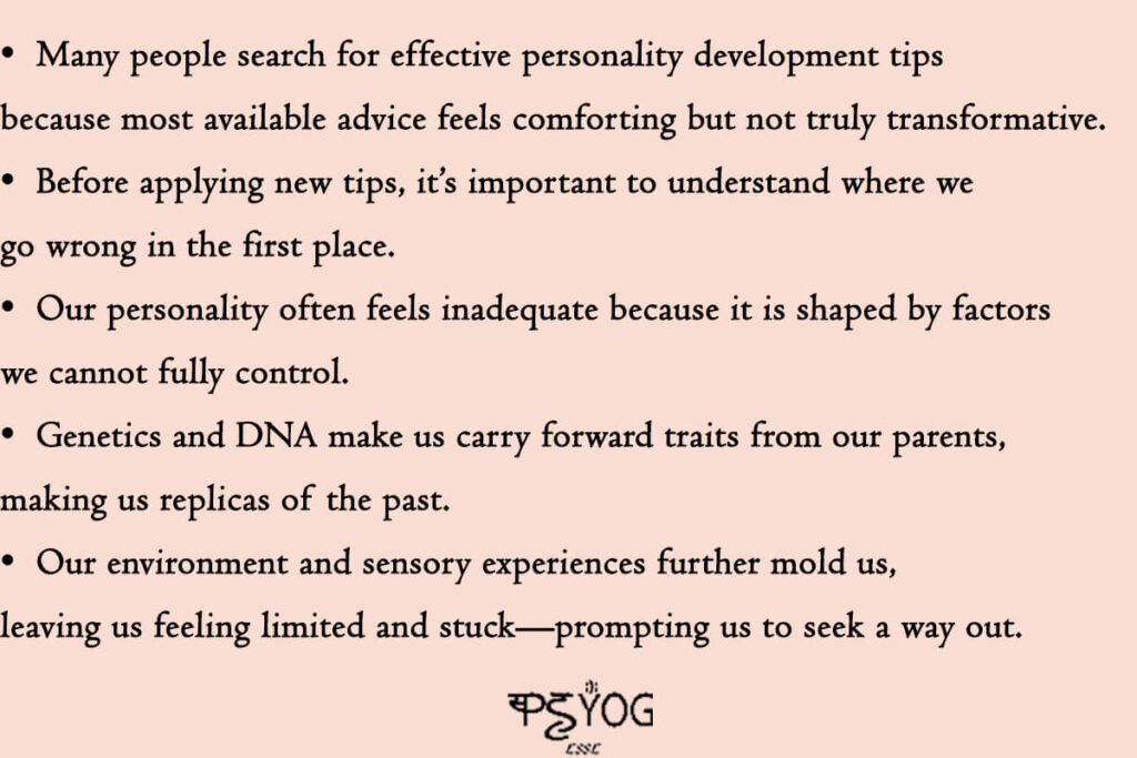 Effective Personality Development Tips information