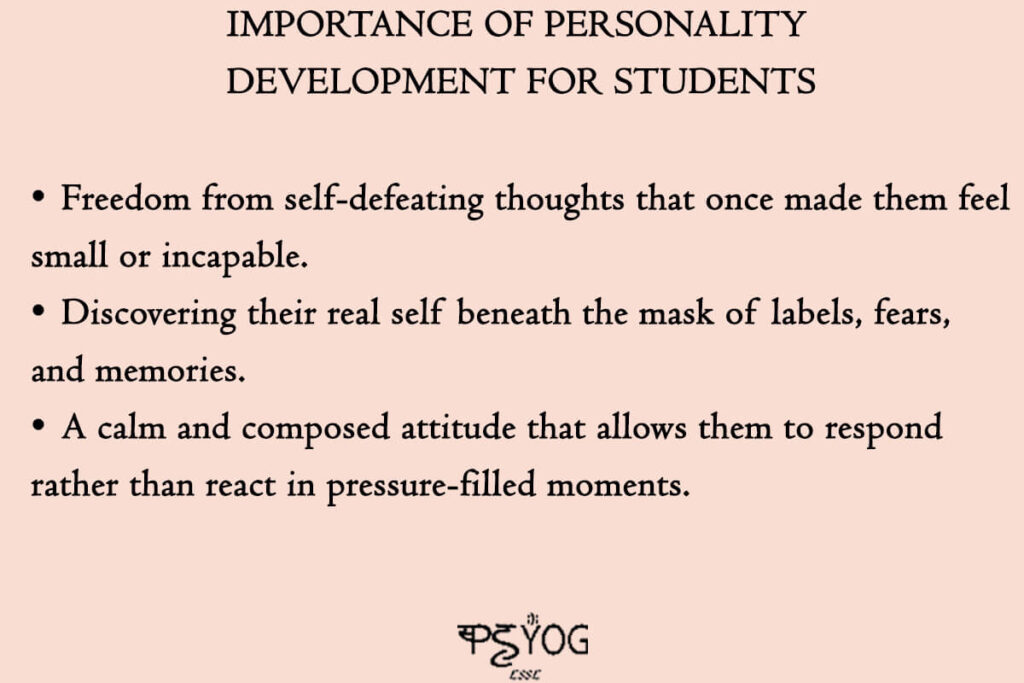 importance of personality development for students information
